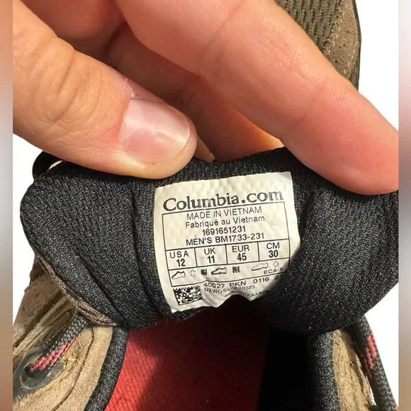 Columbia Men’s Outdoor Hiking Shoe Boot Waterproof Size 12 main image 4